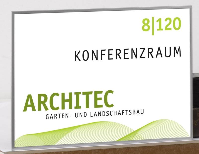 SignSystems® Türschild 21,3 x 15,1 cm silber von SignSystems®