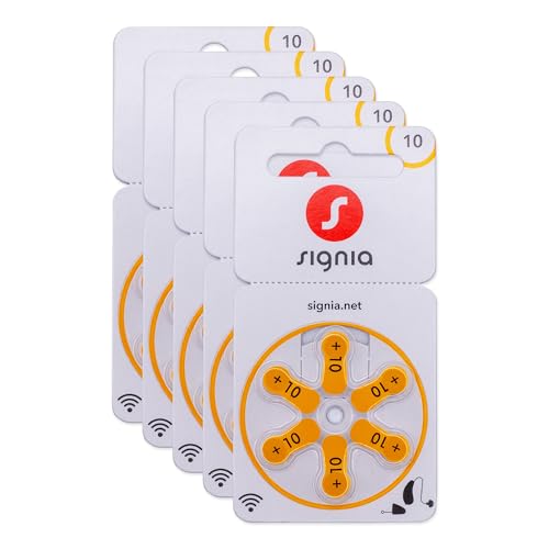 Siemens-Signia Hörgerätebatterien Typ 10 gelb, Batterien für Hörgeräte 30 Stück Vorratspack, Made in Germany, inkl. GRATIS Reinigungstuch, Wireless Approved, quecksilberfrei Siemens-Signia Hörgerätebatterien Typ 10 gelb, Batterien für Hörgeräte 30 Stück Vorratspack, Made in Germany, inkl. GRATIS Reinigungstuch, Wireless Approved, quecksilberfrei von Signia