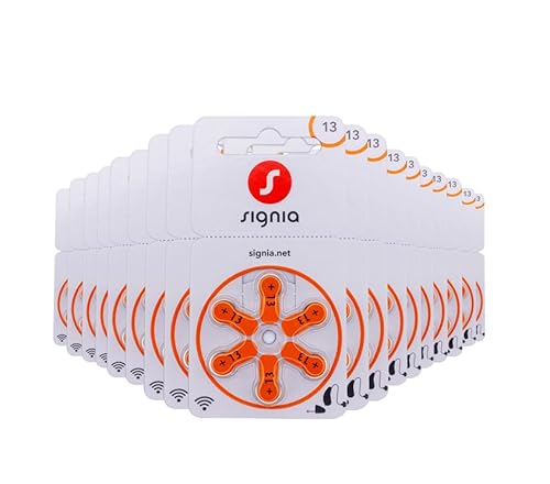 Siemens-Signia Hörgerätebatterien Typ 13 orange, Batterien für Hörgeräte 120 Stück Vorratspack, Made in Germany, inkl. GRATIS Reinigungstuch, Wireless Approved, quecksilberfrei Siemens-Signia Hörgerätebatterien Typ 13 orange, Batterien für Hörgeräte 120 Stück Vorratspack, Made in Germany, inkl. GRATIS Reinigungstuch, Wireless Approved, quecksilberfrei von Signia