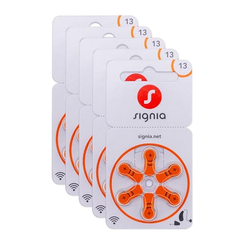 Siemens-Signia Hörgerätebatterien Typ 13 orange, Batterien für Hörgeräte 30 Stück Vorratspack, Made in Germany, inkl. GRATIS Reinigungstuch, Wireless Approved, quecksilberfrei Siemens-Signia Hörgerätebatterien Typ 13 orange, Batterien für Hörgeräte 30 Stück Vorratspack, Made in Germany, inkl. GRATIS Reinigungstuch, Wireless Approved, quecksilberfrei von Signia