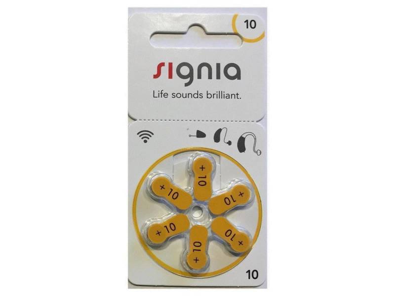 Signia Signia Hörgeräte Batterien 10er 10 Blister Knopfzelle von Signia