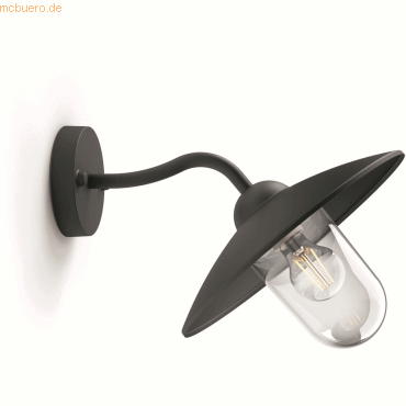 Signify Philips Hammock Wandleuchte BE exkl LM 1x60W Schwarz Signify Philips Hammock Wandleuchte BE exkl LM 1x60W Schwarz von Signify