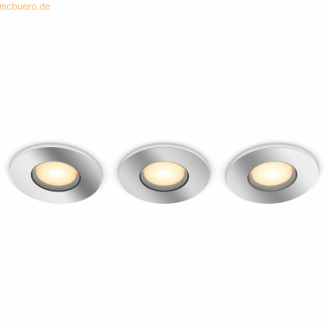 Signify Philips Hue White Amb. Adore Einbausp rund silber 3x350lm DS Signify Philips Hue White Amb. Adore Einbausp rund silber 3x350lm DS von Signify