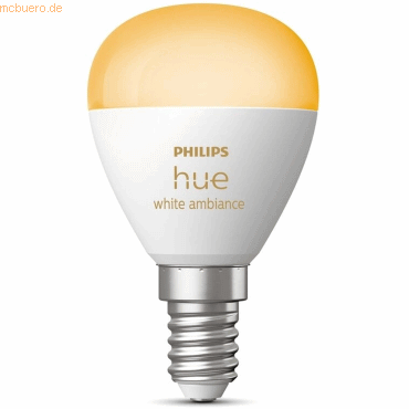 Signify Philips Hue White Amb. E14 Luster Tropfen Einzelpack 470lm Signify Philips Hue White Amb. E14 Luster Tropfen Einzelpack 470lm von Signify