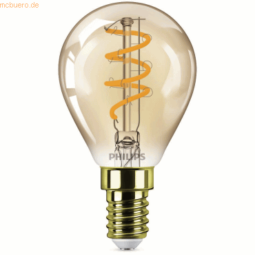 Signify Philips LED Lampe Vintage Tropfen 15W E14 Gold 1er P von Signify