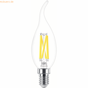 Signify Philips LED WarmGlow Lampe 40W E14 Kerze Klar 1er P von Signify