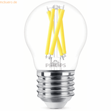 Signify Philips LED WarmGlow Lampe 60W E27 Tropfen Klar 1er P von Signify