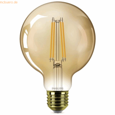Signify Philips LED classic Dekolampe Gold 25W E27 warmweiß Globe von Signify