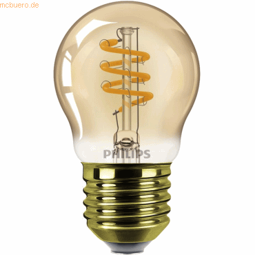 Signify Philips LED classic Dekolampe Gold 25W E27 warmweiß Tropf dim von Signify