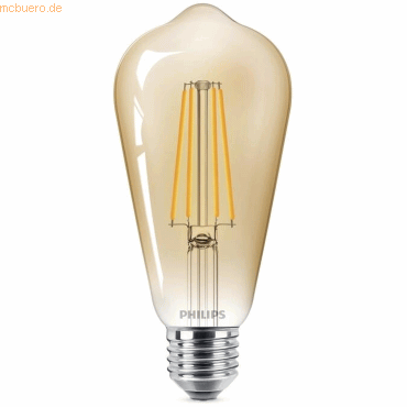 Signify Philips LED classic Dekolampe Gold 40W E27 warmweiß Edison von Signify