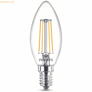 Signify Philips LED classic Lampe 40W E14 Kerze 470lm klar 1er P von Signify