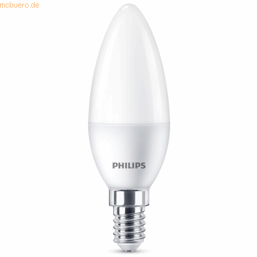 Signify Philips LED classic Lampe 40W E14 Kerze Warmw 470lm matt 3er P von Signify