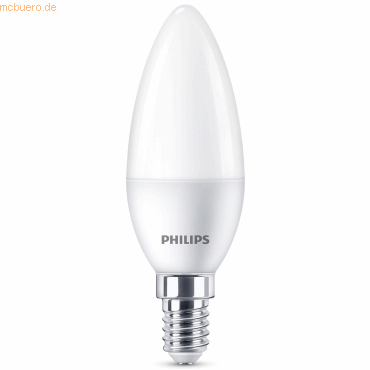 Signify Philips LED classic Lampe 40W E14 Kerze Warmw 470lm matt 6er P von Signify