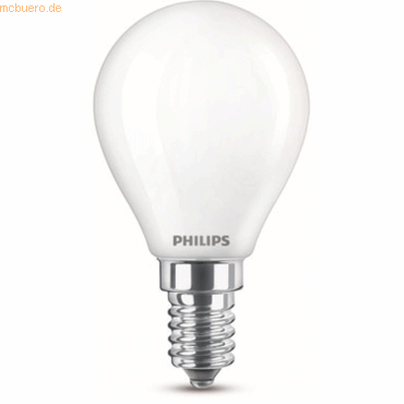 Signify Philips LED classic Lampe 40W E14 Tropf Warmw 470lm matt 2erP von Signify