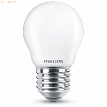 Signify Philips LED classic Lampe 40W E27 Tropf Warmw 470lm matt 2erP von Signify