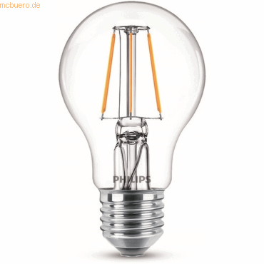 Signify Philips LED classic Lampe 40W E27 Warmweiß 470lm klar 2erPack Signify Philips LED classic Lampe 40W E27 Warmweiß 470lm klar 2erPack von Signify