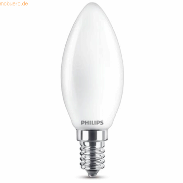 Signify Philips LED classic Lampe 60W E14 Kerze warmw 806lm matt 1er P von Signify