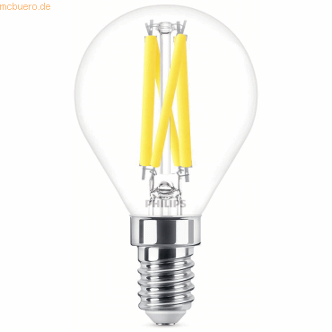 Signify Philips LED classic WarmGlow Lampe 60W E14 Tropf klar dimmbar von Signify