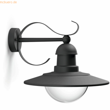 Signify Philips Topiary Wandleuchte BE exkl LM 1x60W Schwarz von Signify