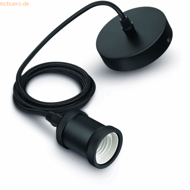 Signify Philips Vintage Schnurpendel E27 Fass. Schwarz/Baldachin Schw Signify Philips Vintage Schnurpendel E27 Fass. Schwarz/Baldachin Schw von Signify