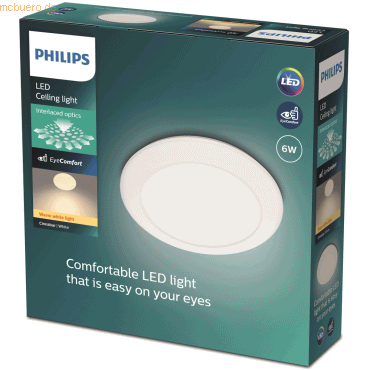 Signify Philips myLiving LED Deckenleuchte Cinnabar 600lm Weiß von Signify