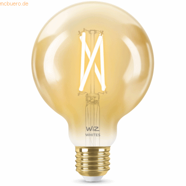 Signify WiZ Filament 50W E27 Globeform G95 Amber Einzelpack. von Signify