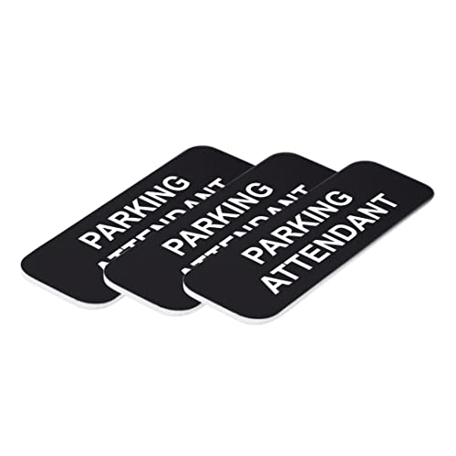 Parking Attendant Namensschild, 2,5 x 7,6 cm, Schwarz, 3 Stück Parking Attendant Namensschild, 2,5 x 7,6 cm, Schwarz, 3 Stück von Signs ByLITA