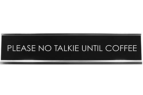 Signs ByLITA Schreibtischschild mit Aufschrift "Please NO Talkie Until Coffee" Signs ByLITA Schreibtischschild mit Aufschrift "Please NO Talkie Until Coffee" von Signs ByLITA