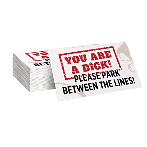 You are a Dick! Please Park Between the Lines! Visitenkarten, 100 Stück You are a Dick! Please Park Between the Lines! Visitenkarten, 100 Stück von Signs ByLITA