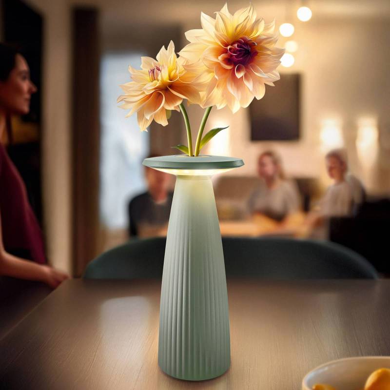 LED-Akku-Tischlampe Nuflair, grün, IP54, dimmbar, 24 cm von Sigor