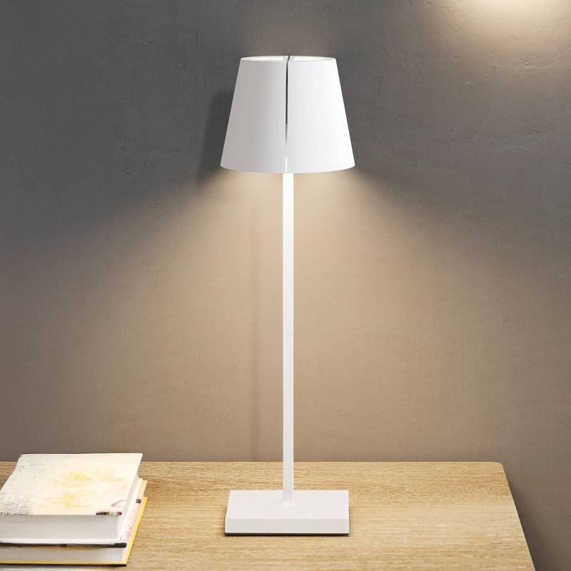 LED-Akku-Tischleuchte Nuindie tango, weiß, IP20, dimmbar von Sigor