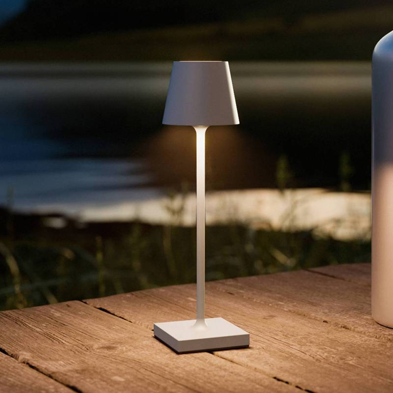 LED-Akkutischlampe Nuindie pocket, grau, IP54, dimmbar von Sigor