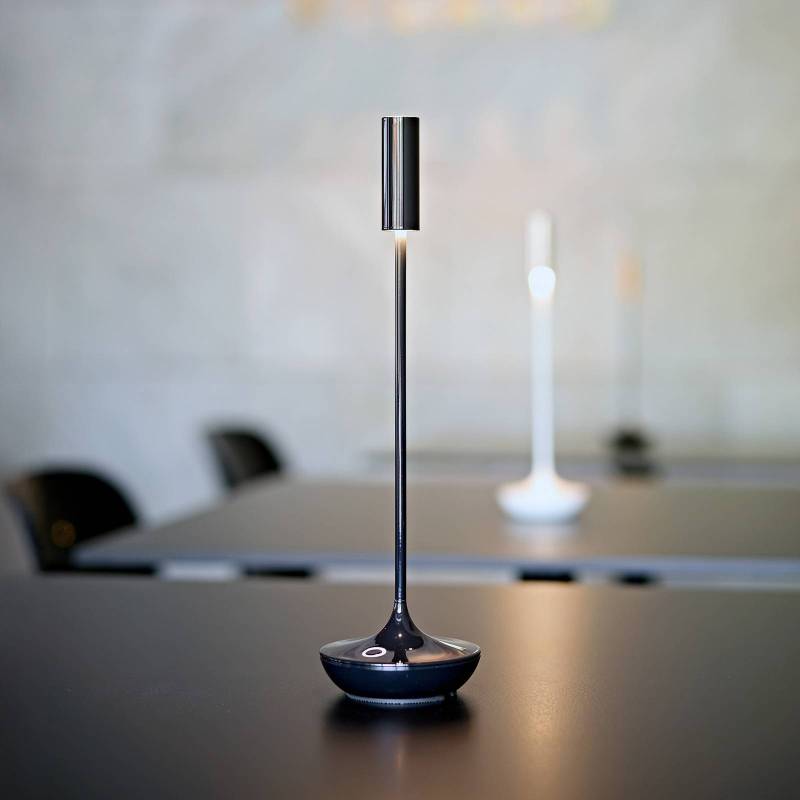 LED-Akkutischleuchte Nucandle, schwarz, IP54, dimmbar von Sigor
