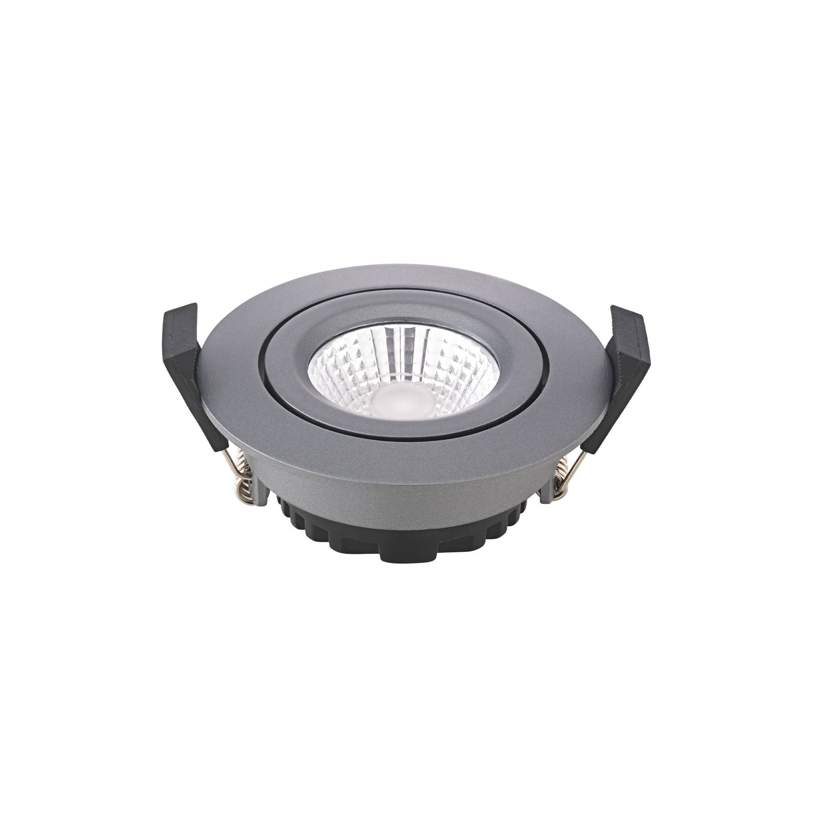 LED-Deckeneinbauspot Diled, Ø 8,5cm, 6 W, 3.000 K, anthrazit von Sigor