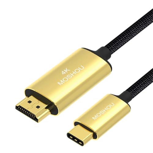 MOSHOU 4K@60Hz USB C HDMI Kabel/Typ C zu HDMI für MacBook Huawei Mate 30 40 Pro USB-C HDMI Thunderbolt 3 Konverter Adapter(2M) von Sikai
