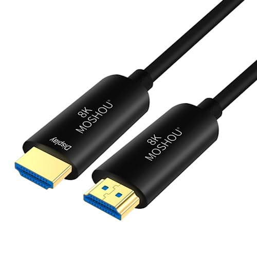 MOSHOU HDMI 2.1 Glasfaser Kabel, 8K@60Hz 4k@122Hz/120Hz UDR unterstützt High Speed 48Gbps, Dynamic HDR, eARC, ARR, Dolby Atmos, Kompatibel mit PS5, Xbox X Serie, UHD TV,PC【3m】 von SIKAI CASE