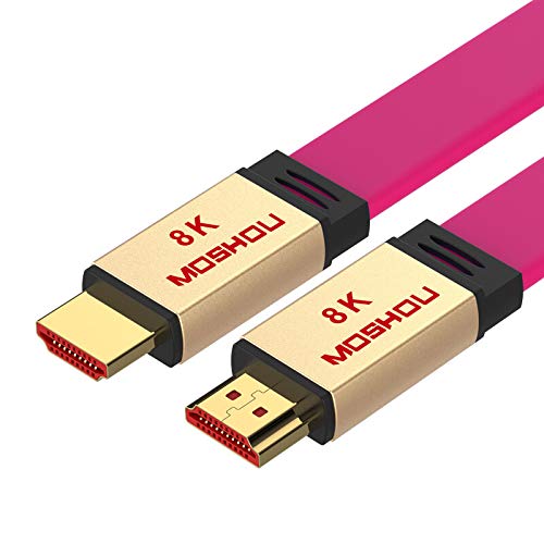 SIKAI HDMI Kabel HDMI 2.1 kompatibel High Speed 8K Ultra HD (1080p/2160p) (Rosa & 0.5M) von SIKAI CASE