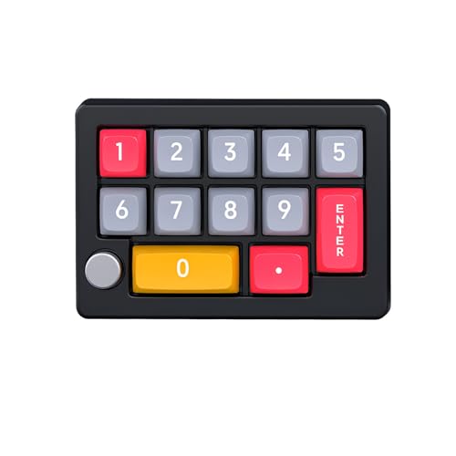 Sikai 13 Tasten Macro RGB Mechanische Tastatur, Hot-Swappable Gaming-Tastatur mit Knopf, roter Schalter, programmierbare mechanische Tastatur, anpassbare Tastenkombinationen für Gaming, Edition von Sikai