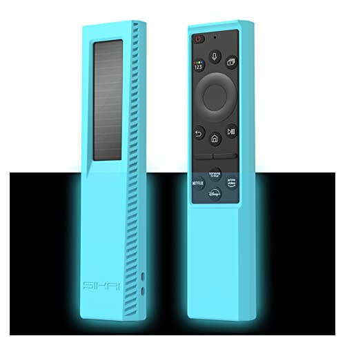 Sikai Fernbedienungshülle für Samsung 2022 SolarCell BN59-01385A BN59-01385B BN59-01391A,Silikon Hülle für Samsung Neo QLED OLED TV TM2280E TM2281E BN59-01386 Series (Türkisblau) von SIKAI CASE