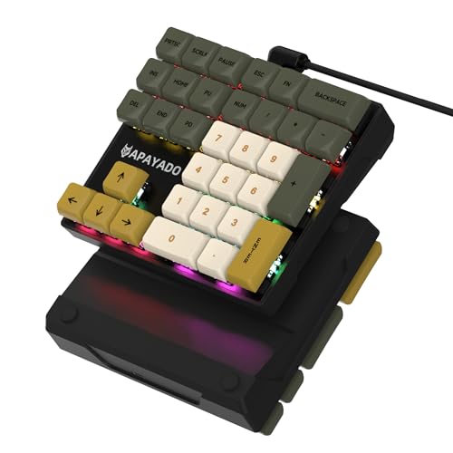 Sikai Mechanisches Numpad - Roter Schalter(Red Switch) - USB A Kabelgebunden - 33 Tasten RGB Keypad - Numeric Keypad - Zifferntastatur für Laptop Desktop PC Notebook (Schwarz) von Sikai