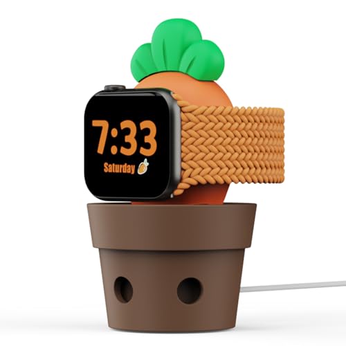 Sikai Ständer Entwickelt für Apple Watch Ladestation,DIY Ständer Kompatibel mit Apple Watch Ultra2/Ultra/9/8/Se2/7/6/Se/5/4/3/2/1,für 49mm/45mm/44mm/42mm/41mm/40mm/38mm (Karotte) von Sikai