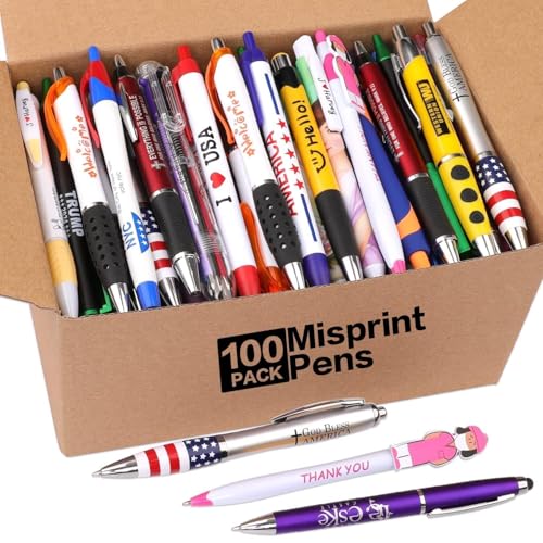 Kugelschreiber, 100 StüCk Fehldruck Kugelschreiber, ZufäLlig Stifte, GroßHandelspackung Von Kulischreiber Set Blau Und Schwarz Tinte, Mit Glattem Schreibfluss– Ideal FüR BüRo, Schule, Kulli, Pens Kugelschreiber, 100 StüCk Fehldruck Kugelschreiber, ZufäLlig Stifte, GroßHandelspackung Von Kulischreiber Set Blau Und Schwarz Tinte, Mit Glattem Schreibfluss– Ideal FüR BüRo, Schule, Kulli, Pens von Sikao
