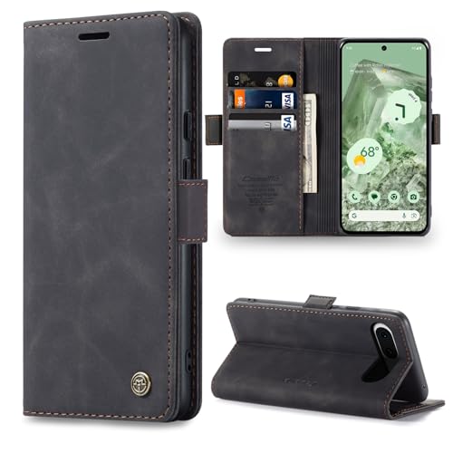 Sikoto Handyhülle für Google Pixel 8A Hülle Premium Leder Flip Klapphülle Brieftasche Kartenfach Standfunktion Magnetische Schutzhülle Tasche für Pixel 8A - Schwarz Sikoto Handyhülle für Google Pixel 8A Hülle Premium Leder Flip Klapphülle Brieftasche Kartenfach Standfunktion Magnetische Schutzhülle Tasche für Pixel 8A - Schwarz von Sikoto