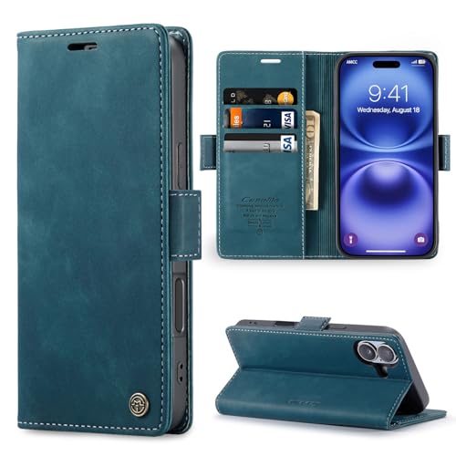 Sikoto Handyhülle für iPhone 16 Hülle Premium Leder Flip Klapphülle Brieftasche Kartenfach Standfunktion Magnetische Schutzhülle Tasche für iPhone 16 - Grün Sikoto Handyhülle für iPhone 16 Hülle Premium Leder Flip Klapphülle Brieftasche Kartenfach Standfunktion Magnetische Schutzhülle Tasche für iPhone 16 - Grün von Sikoto
