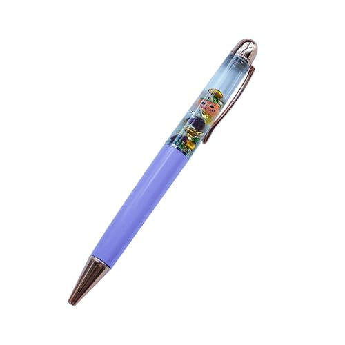 Sikyby Halloween Kürbis Spaß Stifte niedliche Floater schwebende Flüssigkeit Schreiben Journaling Büro Stift einzigartige Geschenke (lila) von Sikyby