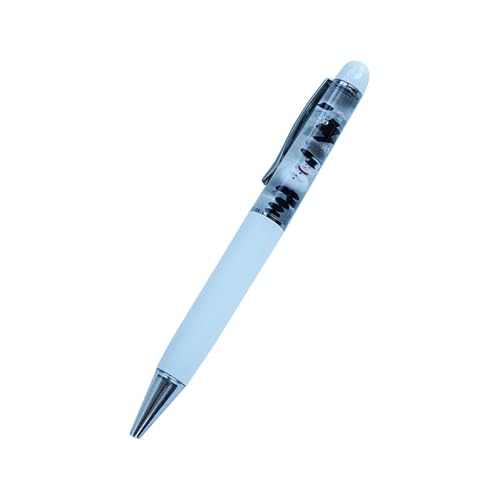 Sikyby Schneemann Weihnachten Spaß Stifte niedliche Floater schwebende Flüssigkeit Schreiben Journaling Büro Stift einzigartige Geschenke (weiß) von Sikyby