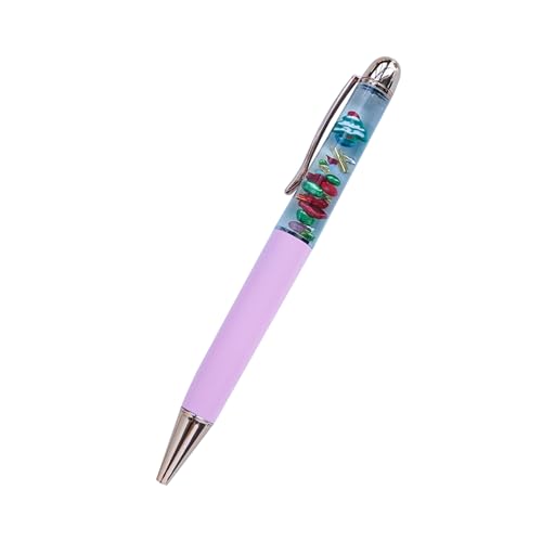 Sikyby Weihnachtsbaum Weihnachtsspaß Stifte niedliche Floater schwebende Flüssigkeit Schreiben Journaling Büro Stift einzigartige Geschenke (rosa) von Sikyby
