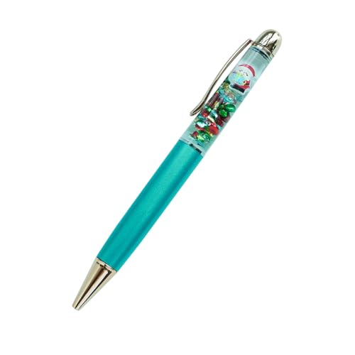 Sikyby Weihnachtsmann Spaß Stifte niedliche Floater schwebende Flüssigkeit Schreiben Journaling Büro Stift einzigartige Geschenke (grün) von Sikyby