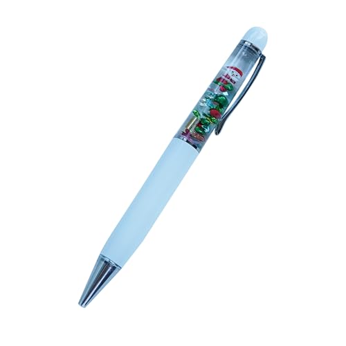 Sikyby Weihnachtsmann Spaß Stifte niedliche Floater schwebende Flüssigkeit Schreiben Journaling Büro Stift einzigartige Geschenke (weiß) von Sikyby