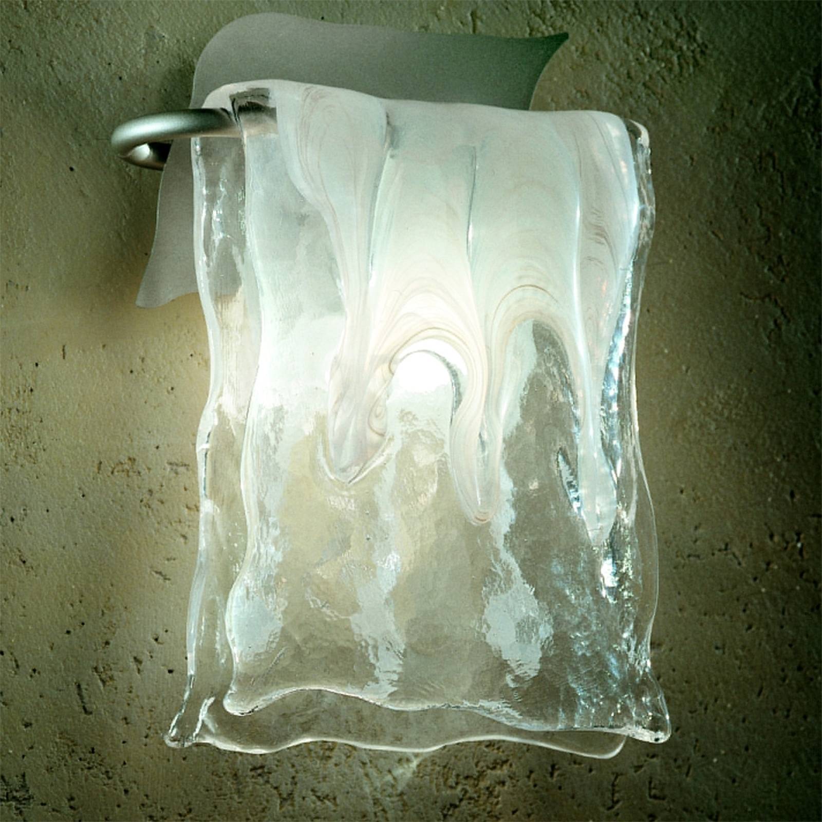 Aluminium/Glas Wandleuchte MURANO von Sil-Lux